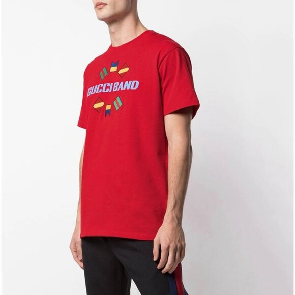 NWT Gucci Band T-shirt In Red Size M - Picture 3 of 16